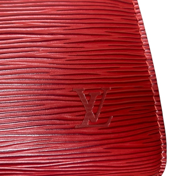 Authentic Louis Vuitton Red Epi Leather Pochette - Picture 3 of 10